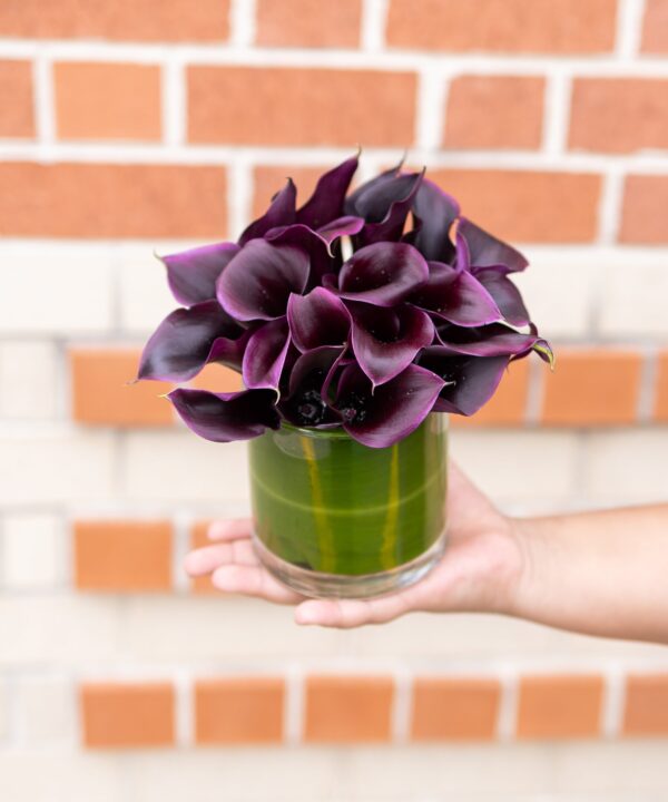 Black Calla Lily Cylinder - Image 3